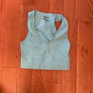 Garage Light Blue Ribbed Women's Top